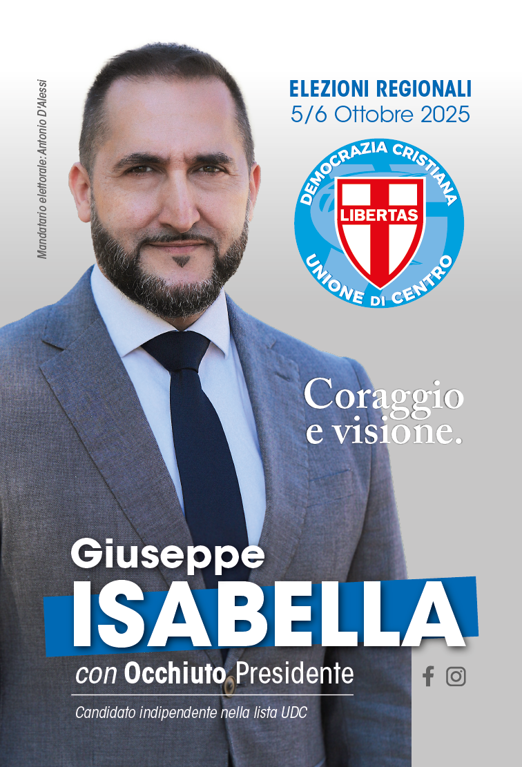 Manifesto elettorale di Giuseppe Isabella – fronte